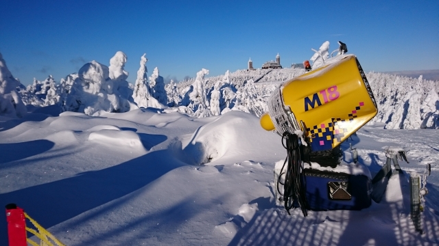 Schneekanone Kleiner Fichtelberg 20160121