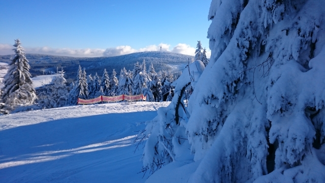 Pistenblick zum Keilberg 20160121