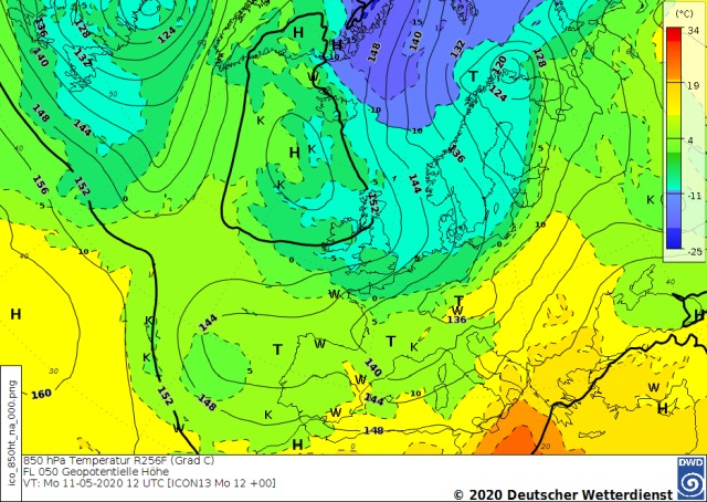 Bild Karte 850hPa 20200511