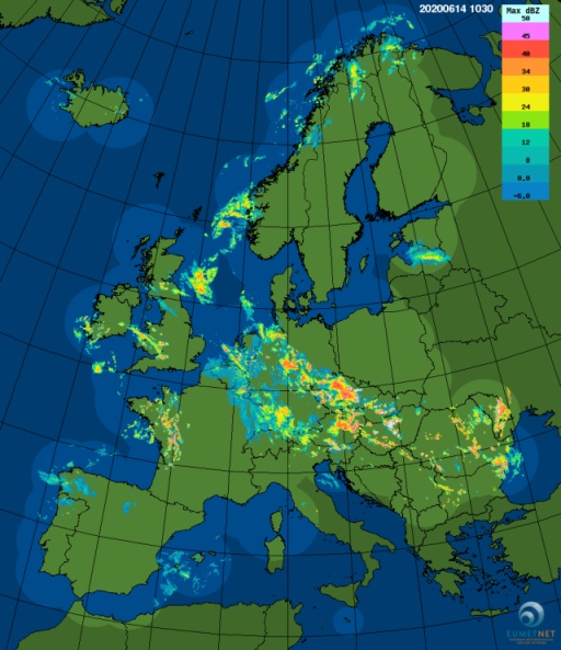 Bild Niederschlagsradar 20200614