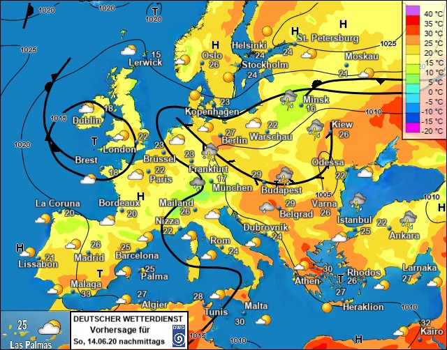 Bild Wetterlage 20200614