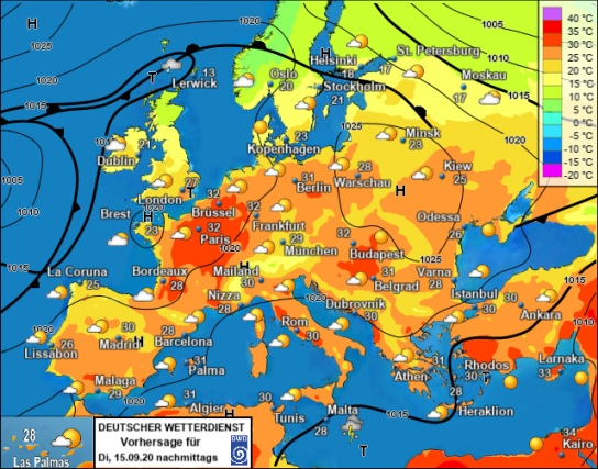 Europaprognosekarte 