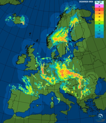 Bild NiederschlagsradarEumetNet 20200926