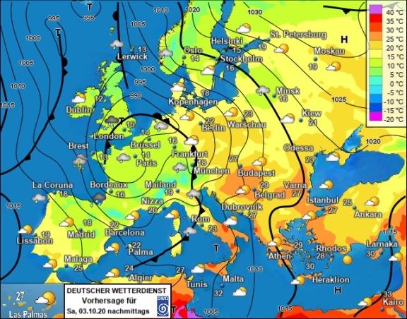 Bild Europabodenwetterkarte 20201003