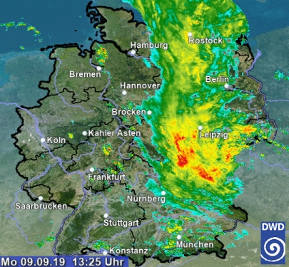 Bild Niederschlagsradar 20190909 