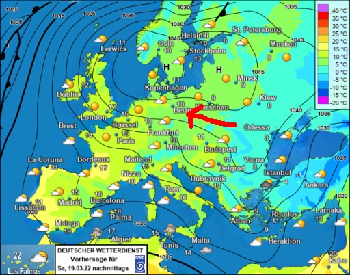 Wetterkarte 20220319