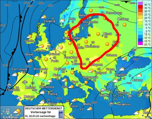 Wetterkarte 20220319