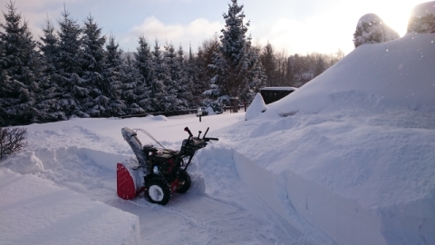 Schneefräsenarbeit am 20170106